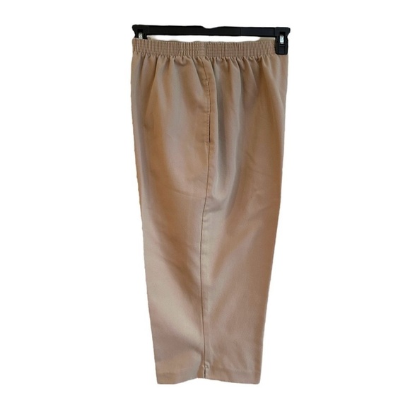 BONWORTH, WOMENS, TAN CAPRIS. ELASTIC WAIST, SIDE POCKETS, LEG SLIT. SIZE L - Picture 2 of 8